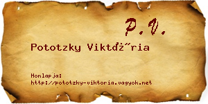 Pototzky Viktória névjegykártya